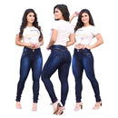 Calça Jeans Feminina lycra (elastano) Cintura Alta efeito levanta bumbum Loja Palacius 38 T1
