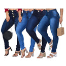 Calça Jeans Feminina lycra (elastano) Cintura Alta efeito levanta bumbum Loja Palacius