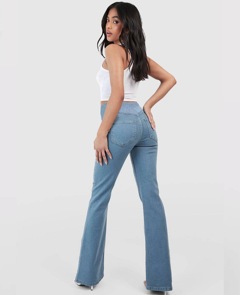 (Compre 1 Leve 2) Calça Jeans de Cintura Alta Cruzada