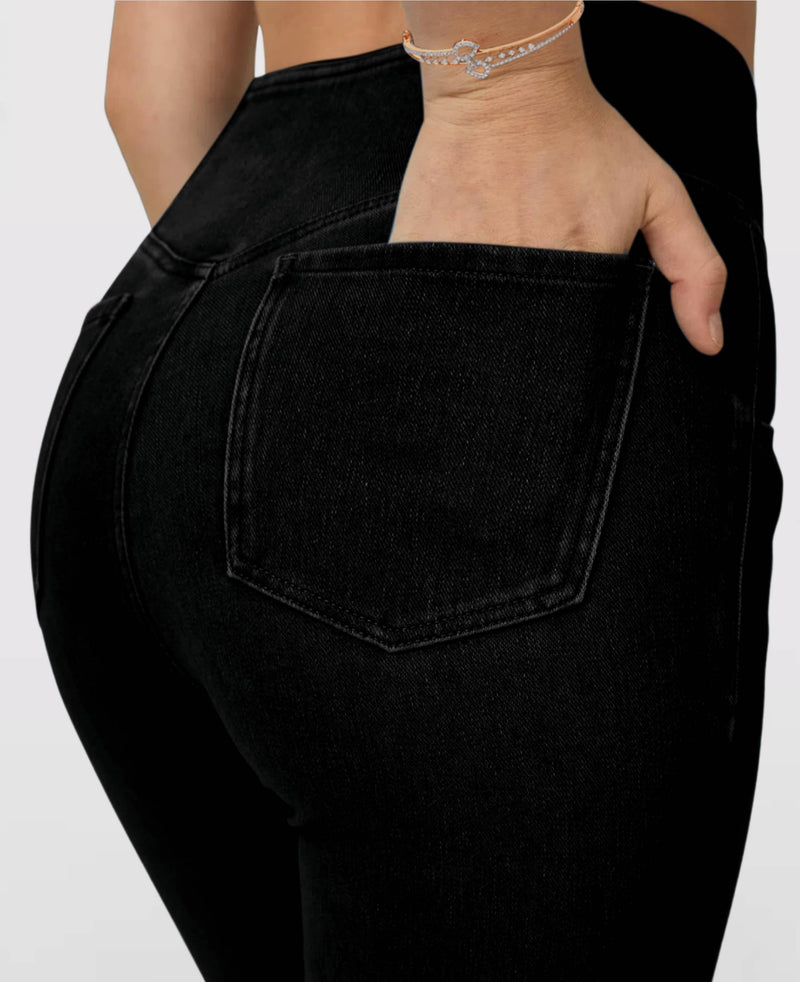 (Compre 1 Leve 2) Calça Jeans de Cintura Alta Cruzada