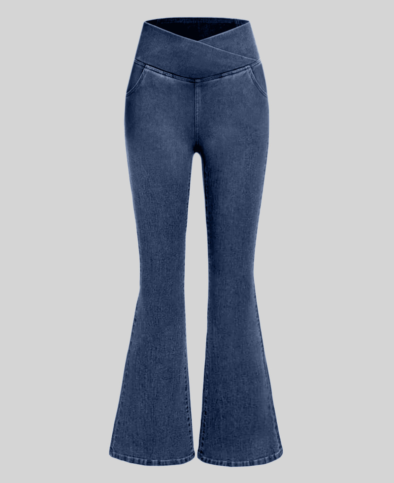 (Compre 1 Leve 2) Calça Jeans de Cintura Alta Cruzada