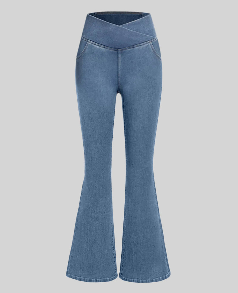 (Compre 1 Leve 2) Calça Jeans de Cintura Alta Cruzada