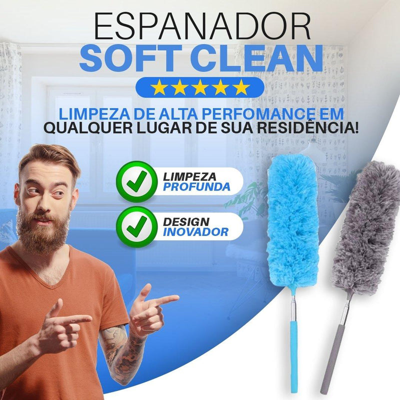 Espanador Soft Clean - Espanador Retrátil de Microfibra para Limpeza - Loja FT