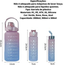 Kit 3 Garrafas de água com Frases Motivacionais - Loja FT