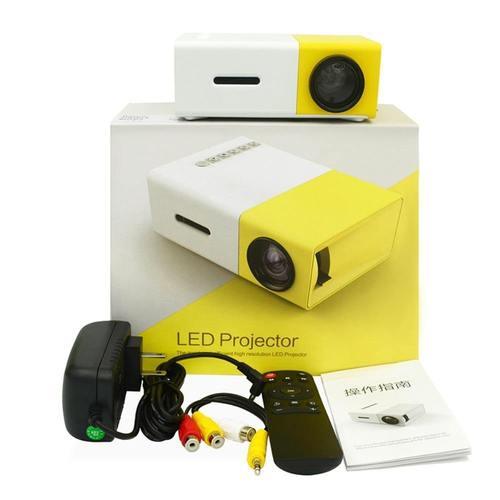 Mini Projetor Portátil- LED 1080P HDMI Eletronicos Loja Palacius Amarelo 