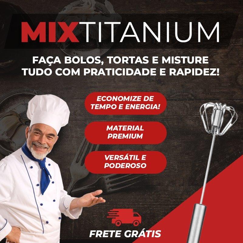 Mix Titanium - Batedora Portátil Manual para Misturas - Loja FT