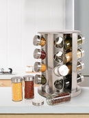 Porta temperos Giratório em Inox com 16 peças - Loja FT